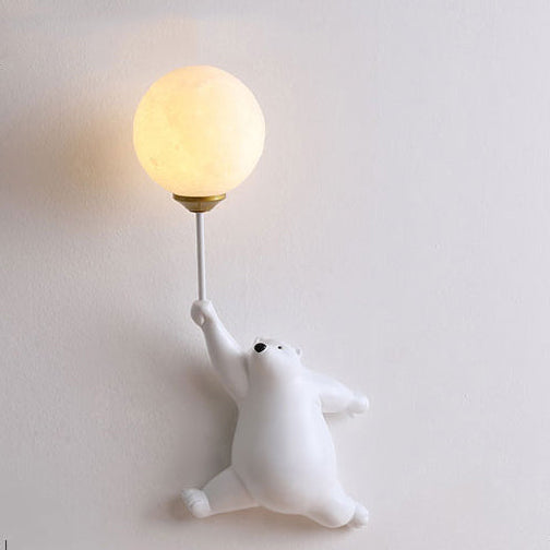 Cute bear holding balloon wall lamp for kids room by BROKLEN – view 12