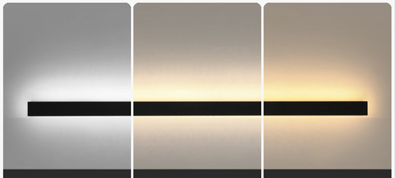 Architectural black vertical linear LED wall light by BROKLEN – view 7