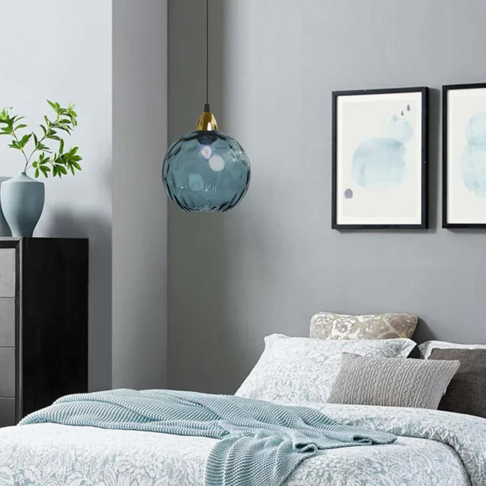 Modern glass globe LED pendant light in Nordic colours by BROKLEN – view 8