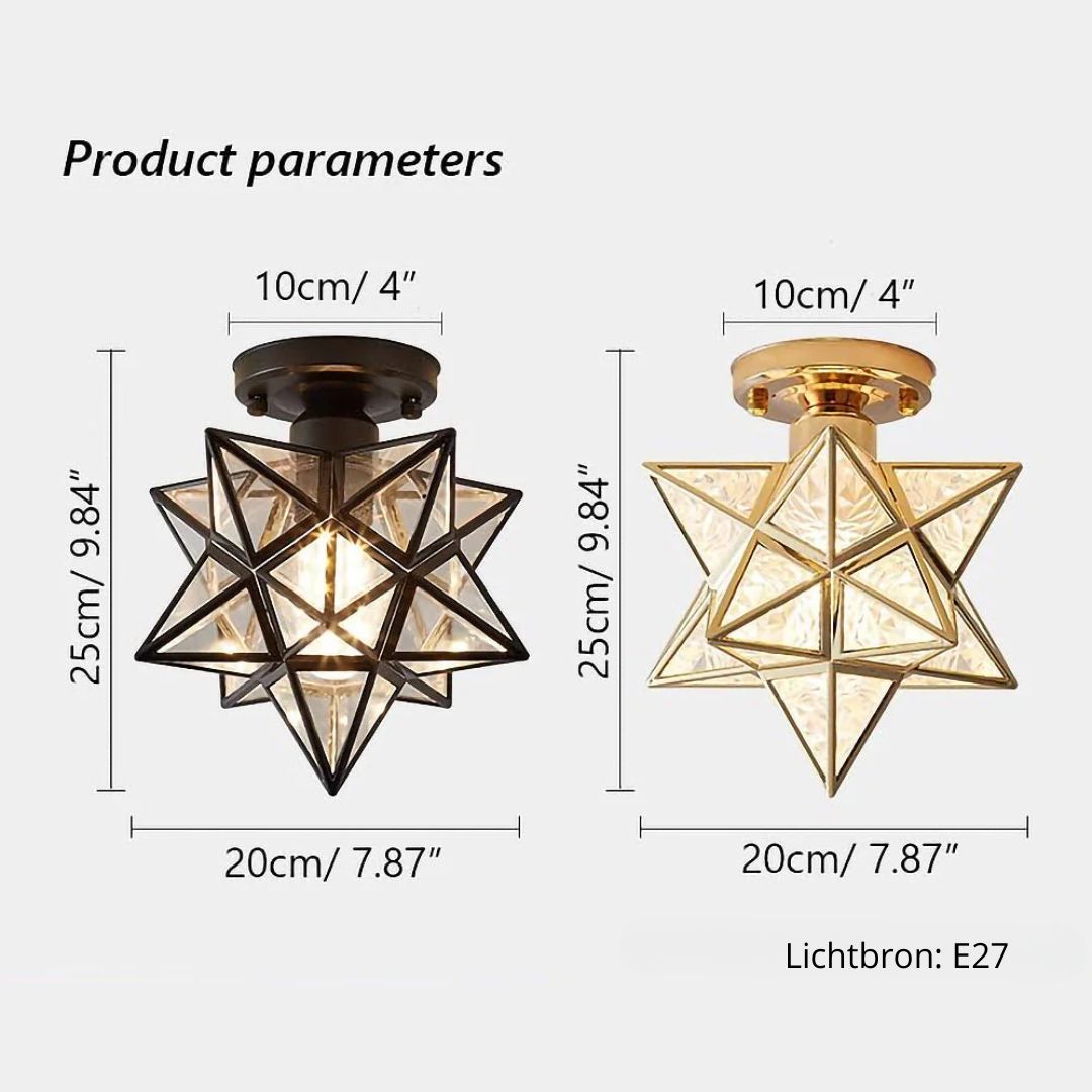 Geometric star ceiling light with E27 fitting by BROKLEN – view 12