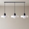 Bauhaus triple coloured glass pendant light cluster by BROKLEN – view 19