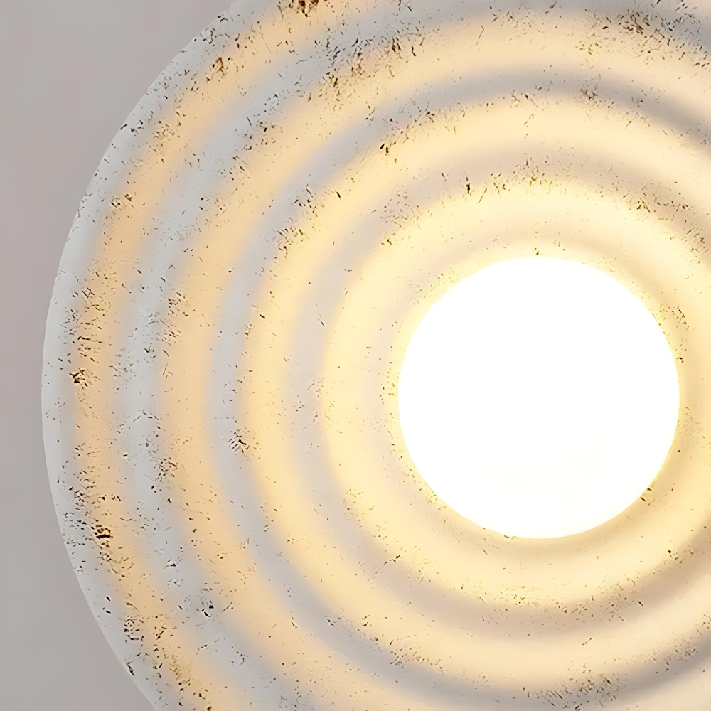 Wabi-sabi round resin wall light by BROKLEN – view 2
