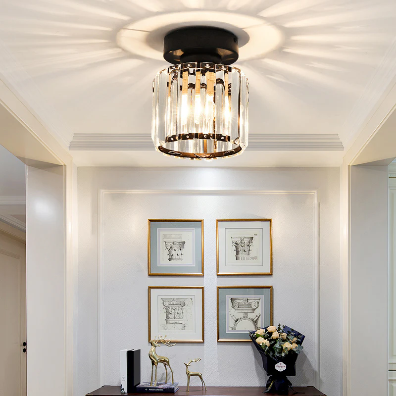 Crystal ceiling spotlight with E27 fitting – square and round light fixture by BROKLEN – view 13