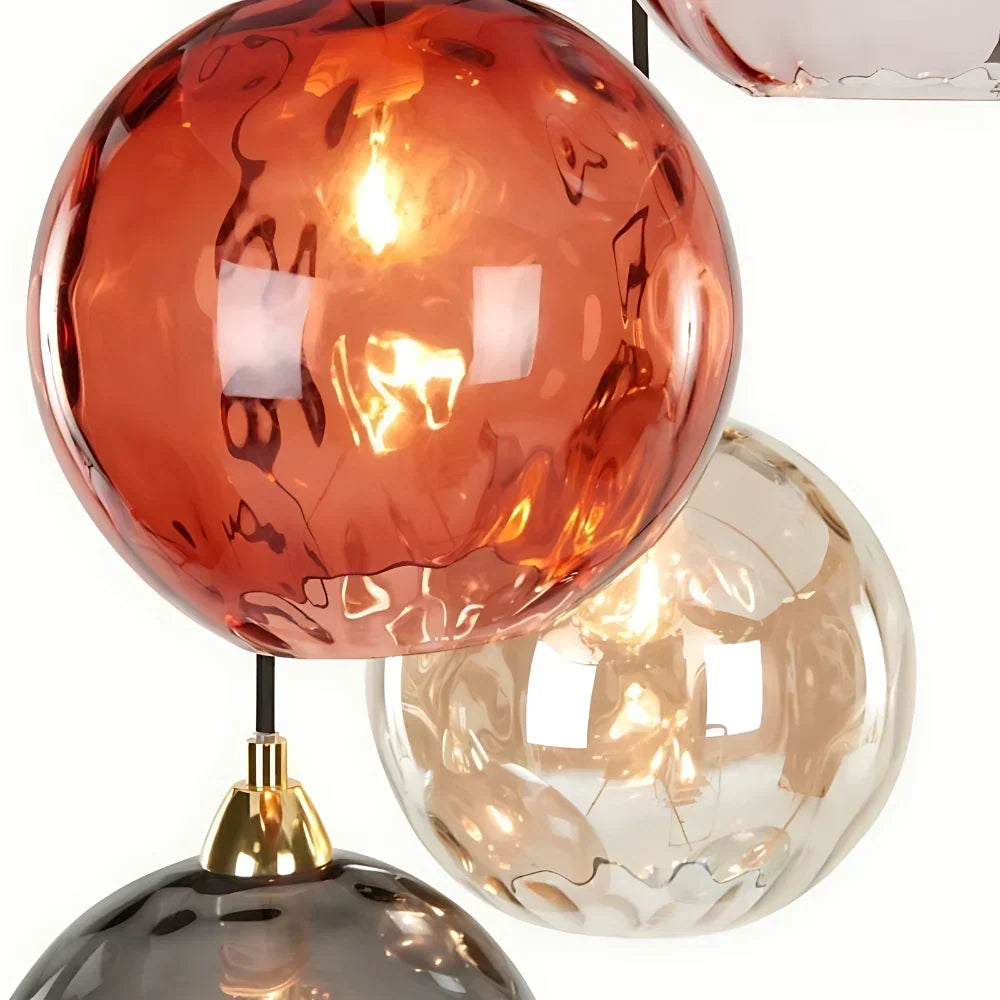 Modern glass globe LED pendant light in Nordic colours by BROKLEN – view 13