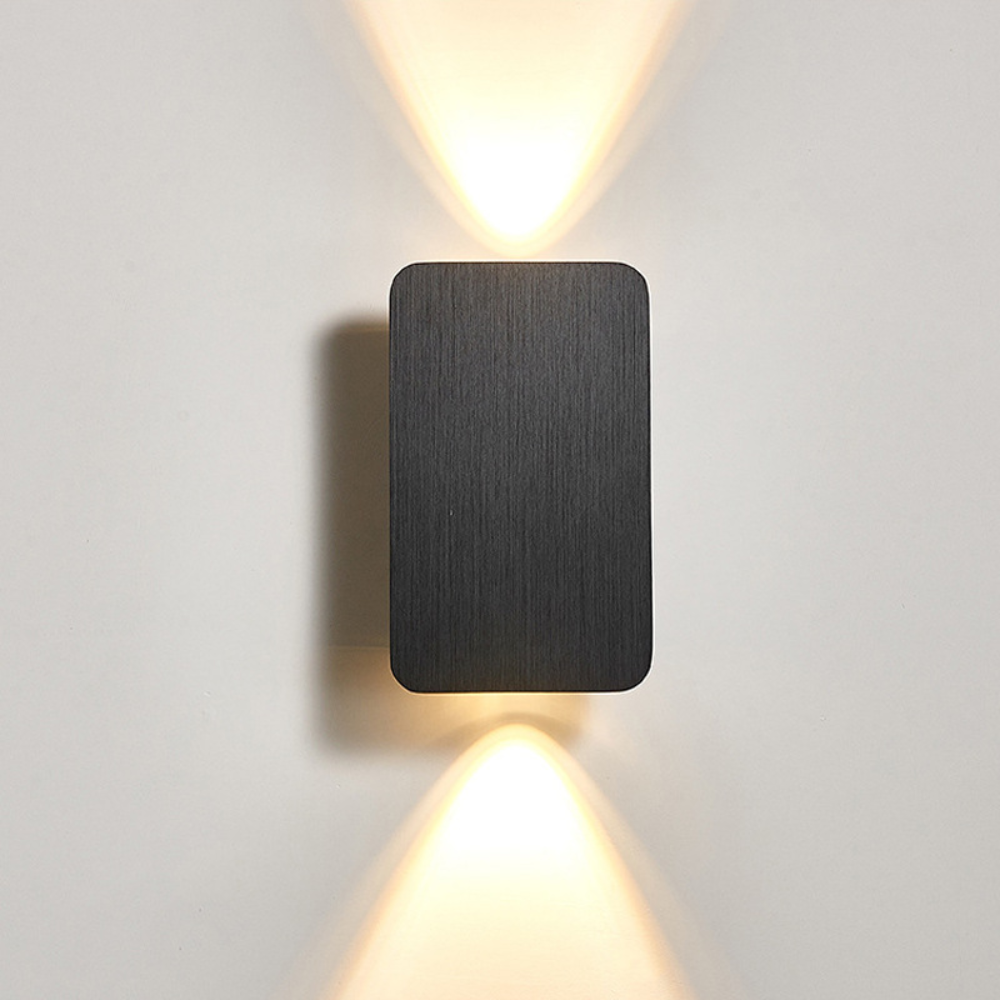Modern rectangular up and down indoor LED wall sconce by BROKLEN – view 12