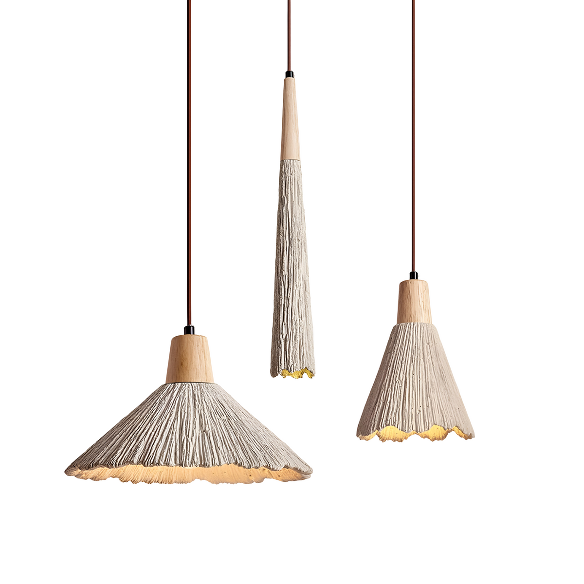 Wabi-sabi textured pendant light by BROKLEN – view 2