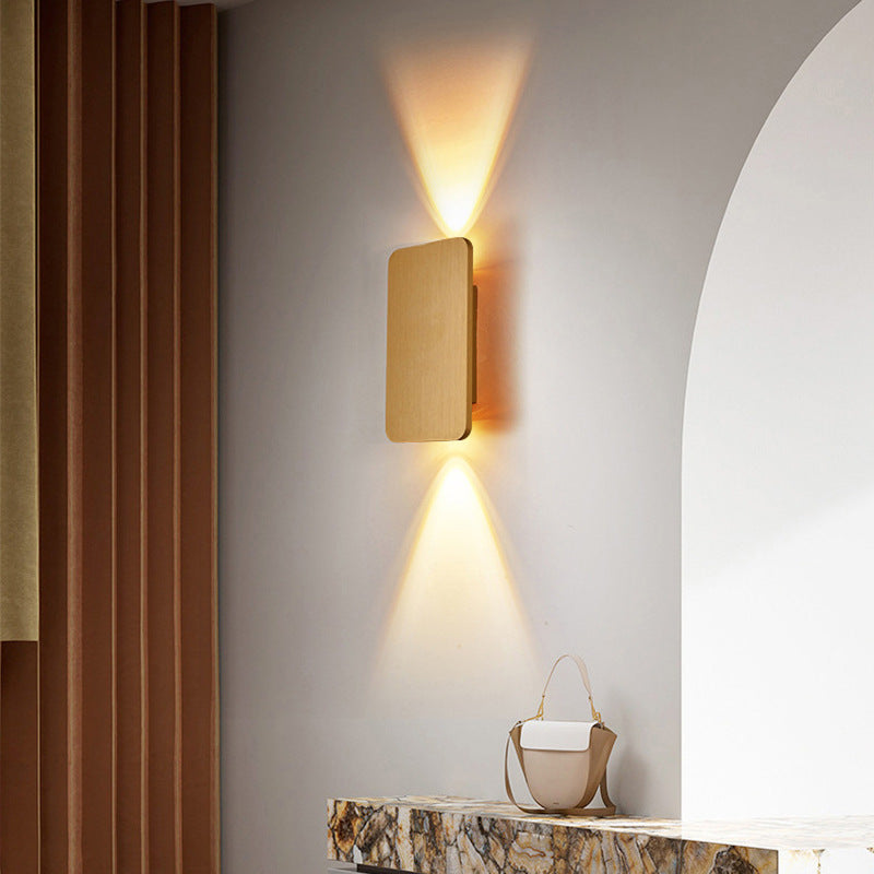 Modern rectangular up and down indoor LED wall sconce by BROKLEN – view 8