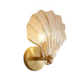Brass and glass shell wall light – sculptural seashell wall sconce by BROKLEN