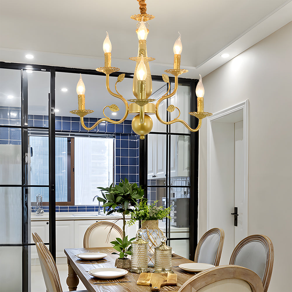 Flemish style curved arm iron chandelier by BROKLEN – view 9