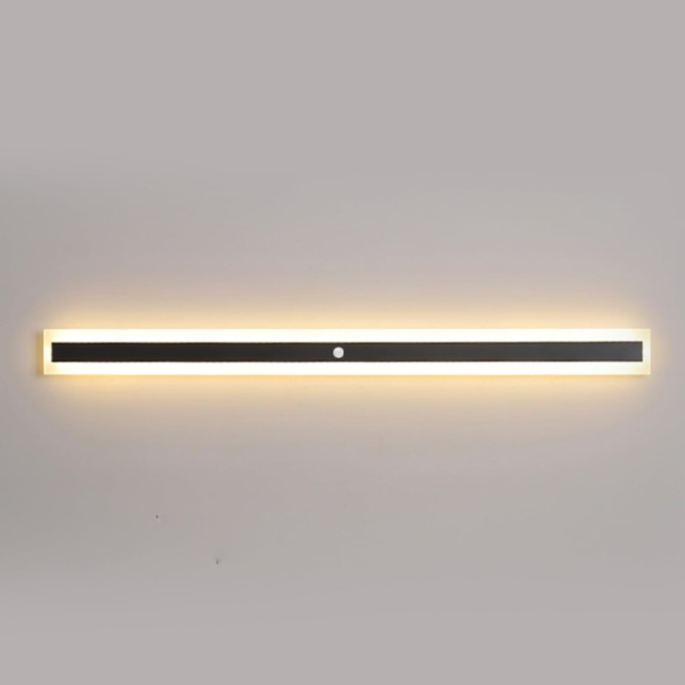 Architectural black vertical linear LED wall light by BROKLEN – view 30