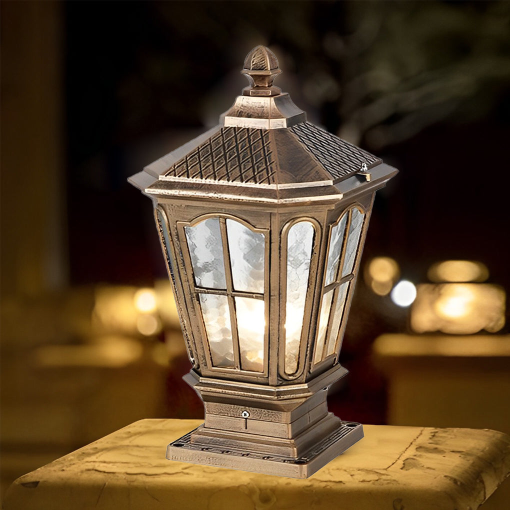 Classic solar outdoor post lantern light by BROKLEN – view 10