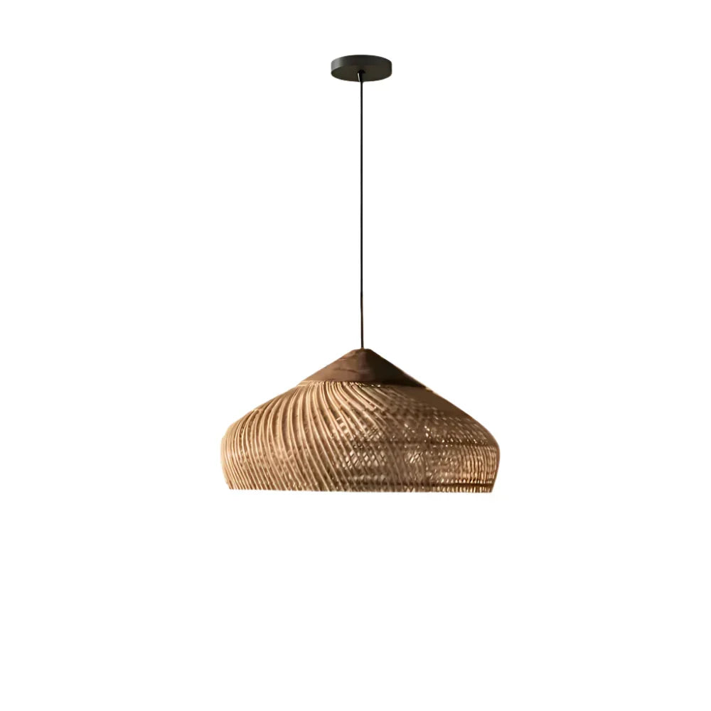 Retro bohemian black rattan pendant light by BROKLEN – view 2