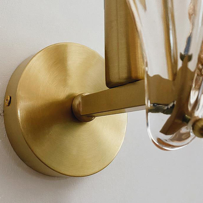 Brass and glass shell wall light – sculptural seashell wall sconce by BROKLEN – view 11