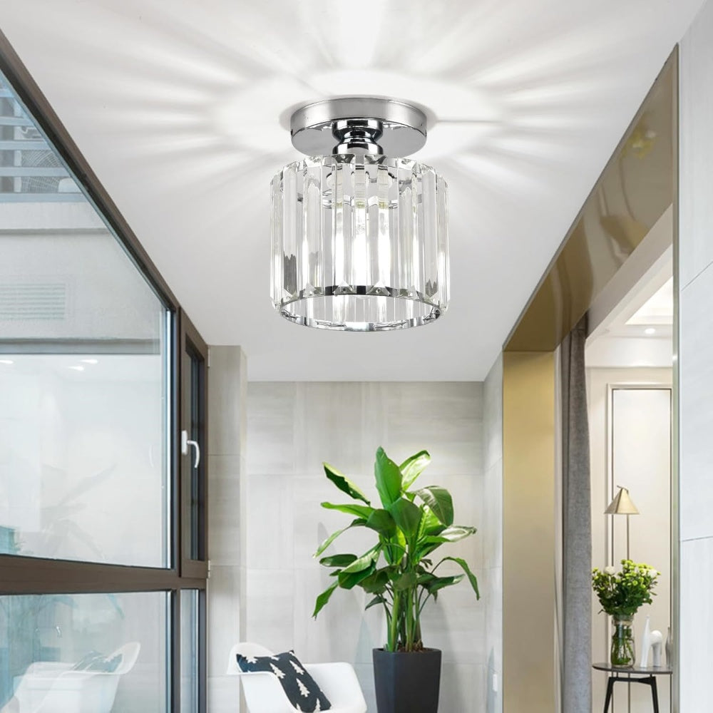 Crystal ceiling spotlight with E27 fitting – square and round light fixture by BROKLEN – view 27