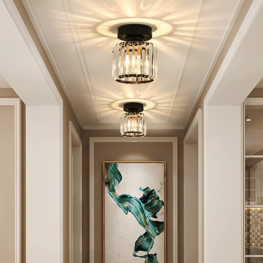 Crystal ceiling spotlight with E27 fitting – square and round light fixture by BROKLEN – view 11