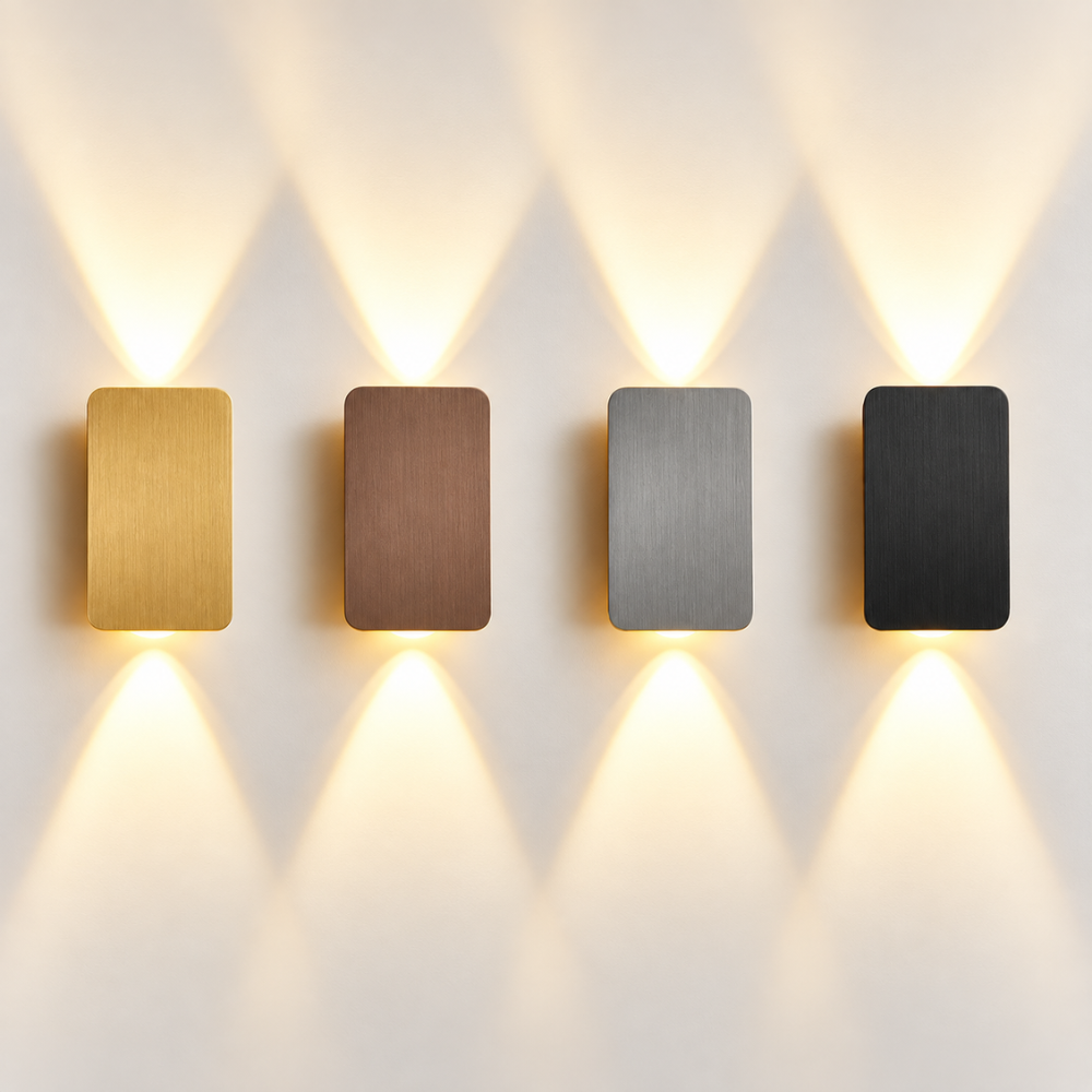 Modern rectangular up and down indoor LED wall sconce by BROKLEN – view 17