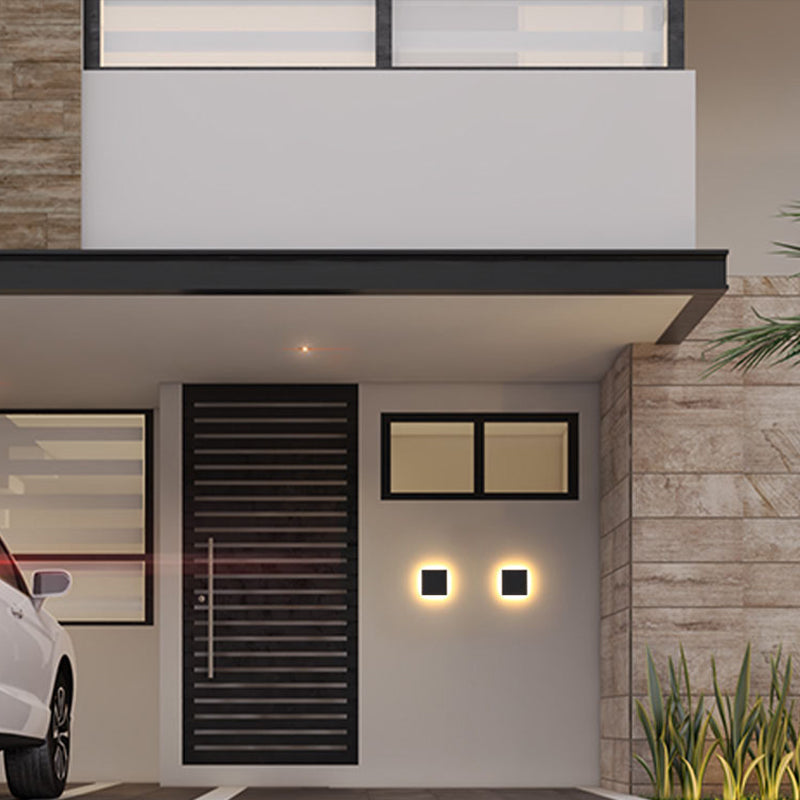 Minimalist round and square outdoor LED wall light by BROKLEN – view 7