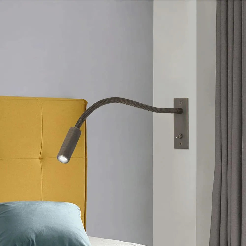 Flexible gooseneck LED wall reading light by BROKLEN – view 4