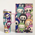Color Pop Mischief Insulated Tumbler - pink character art tumbler, front view