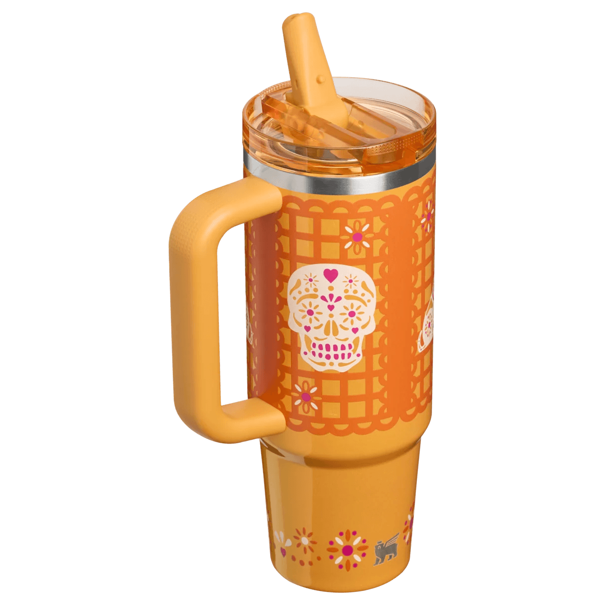 Golden Fiesta Tumbler - orange insulated tumbler, view 2
