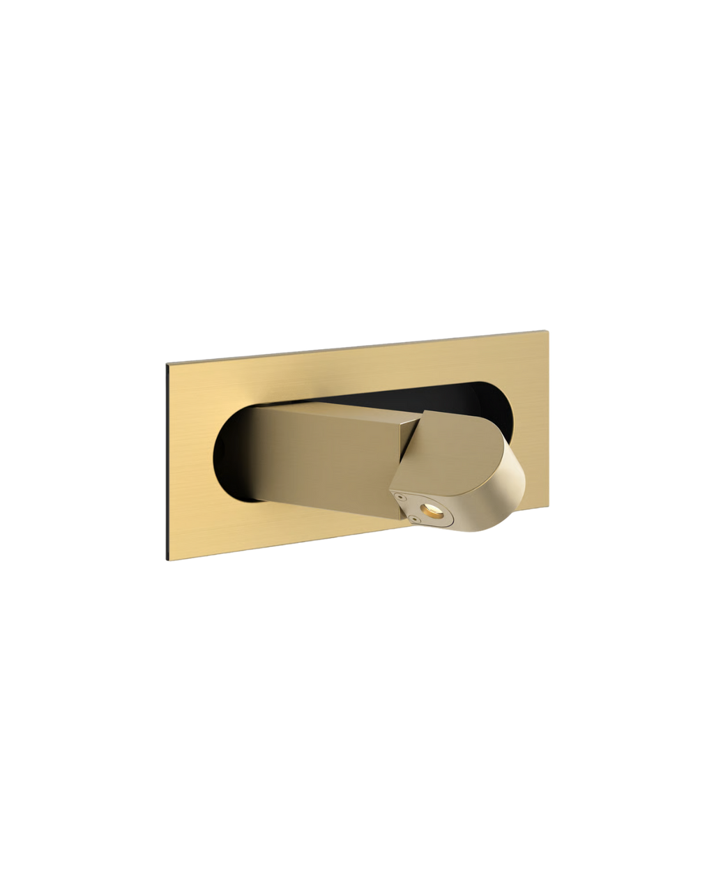 Minimalist semi-circle Nordic wall light in gold and dark grey by BROKLEN – view 7