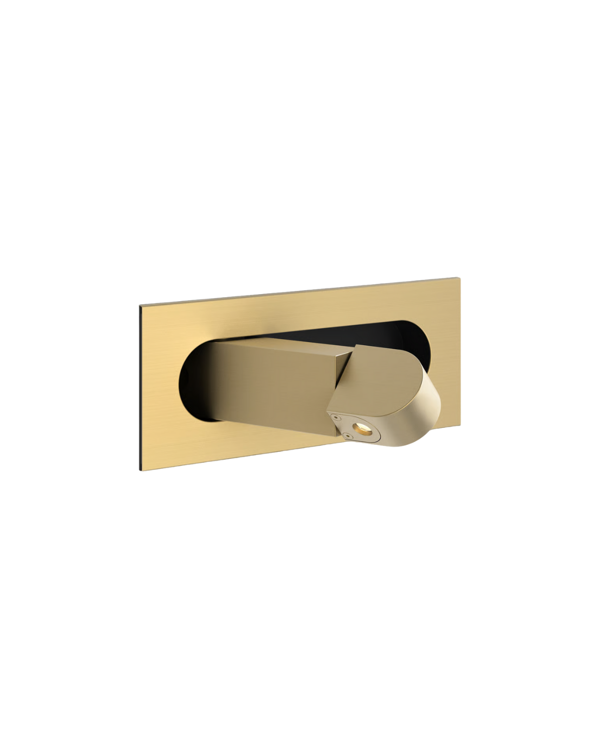 Minimalist semi-circle Nordic wall light in gold and dark grey by BROKLEN – view 7