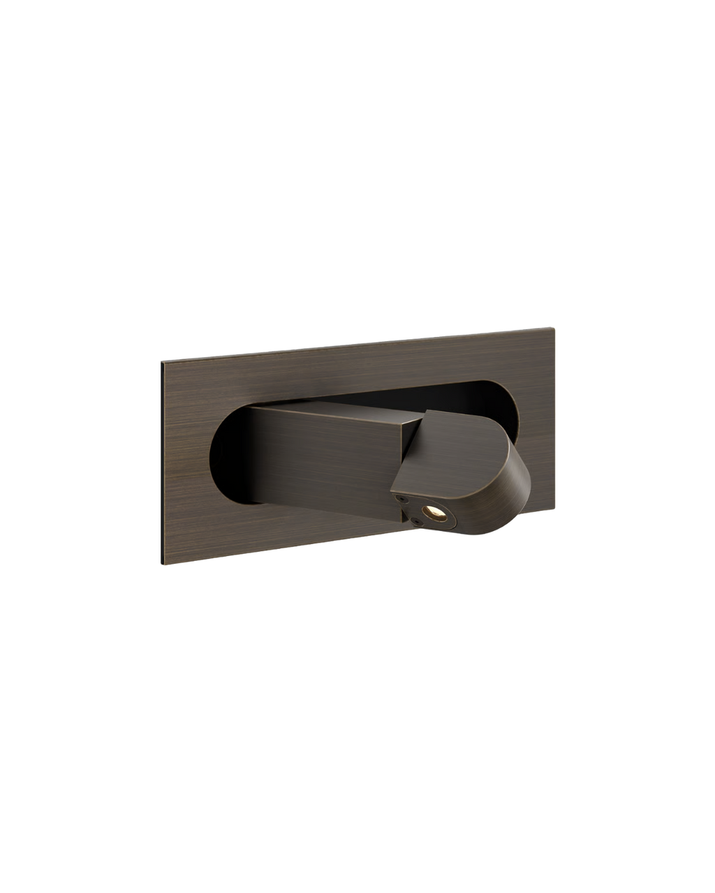 Minimalist semi-circle Nordic wall light in gold and dark grey by BROKLEN – view 8