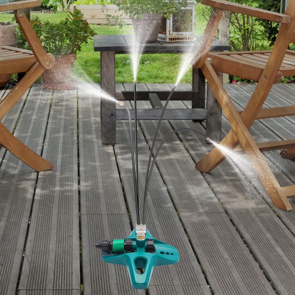 Freestanding outdoor patio misting system with nozzles by BROKLEN