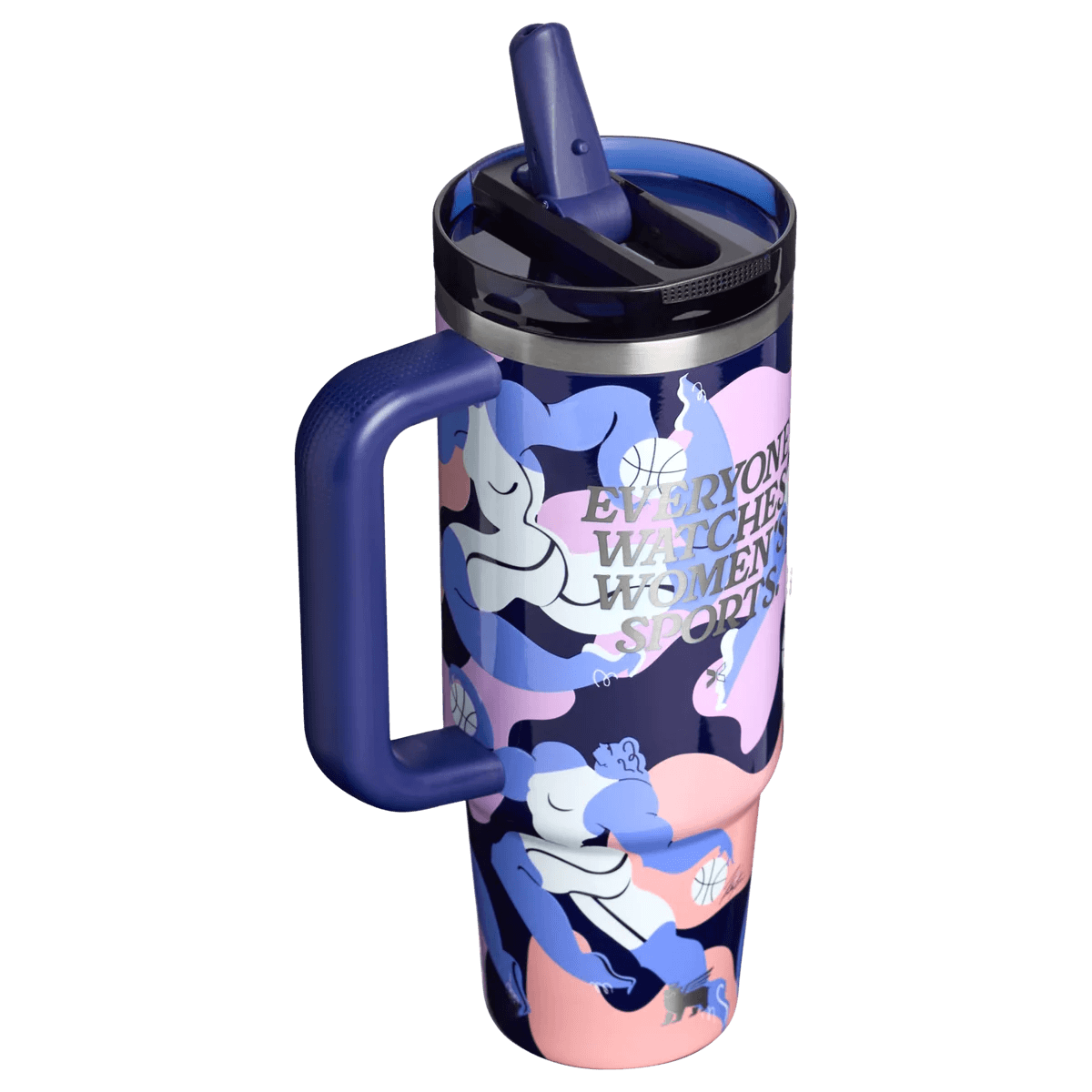 Women's Sports Power Tumbler - navy insulated tumbler, view 3