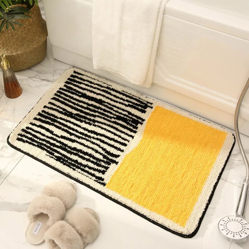 Scandinavian abstract pattern non-slip bath mat by BROKLEN – view 3