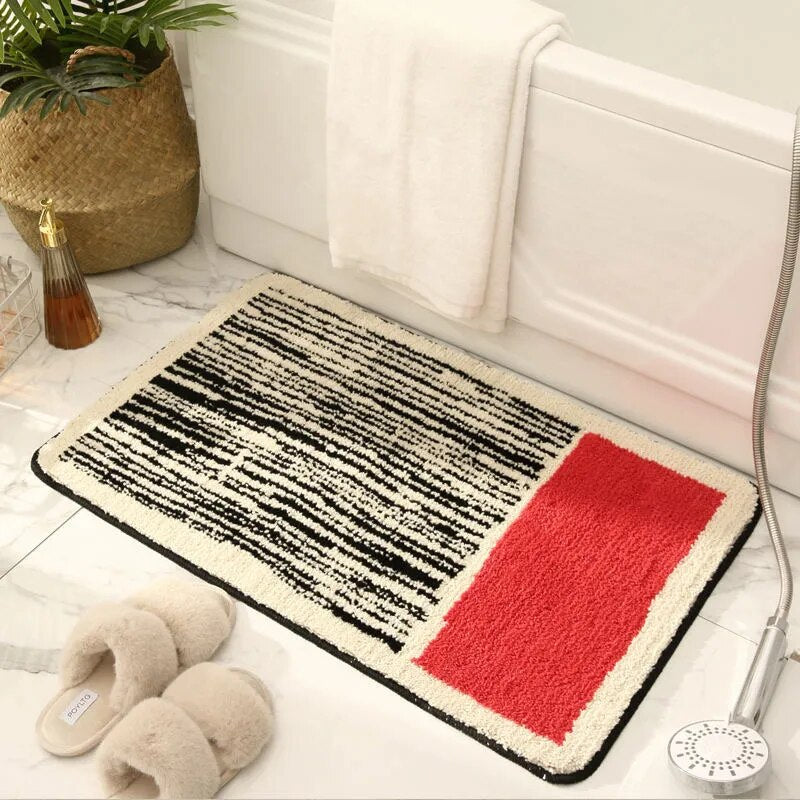 Scandinavian abstract pattern non-slip bath mat by BROKLEN – view 4