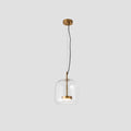 Modern glass pendant light with brass details by BROKLEN – view 8