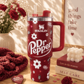 Cherry Bloom Insulated Tumbler - 40oz crimson floral tumbler