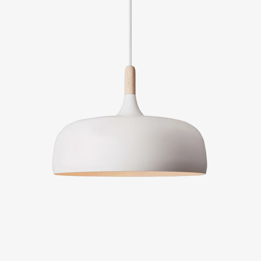 Nordic metal pendant light with wood detail by BROKLEN – view 3
