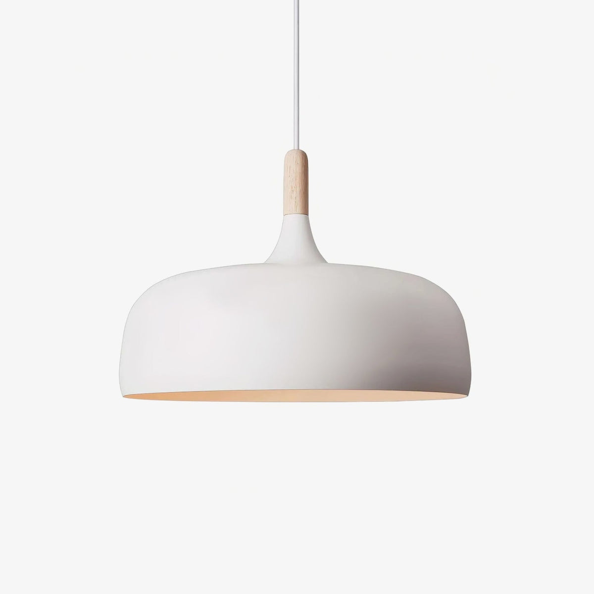 Nordic metal pendant light with wood detail by BROKLEN – view 3