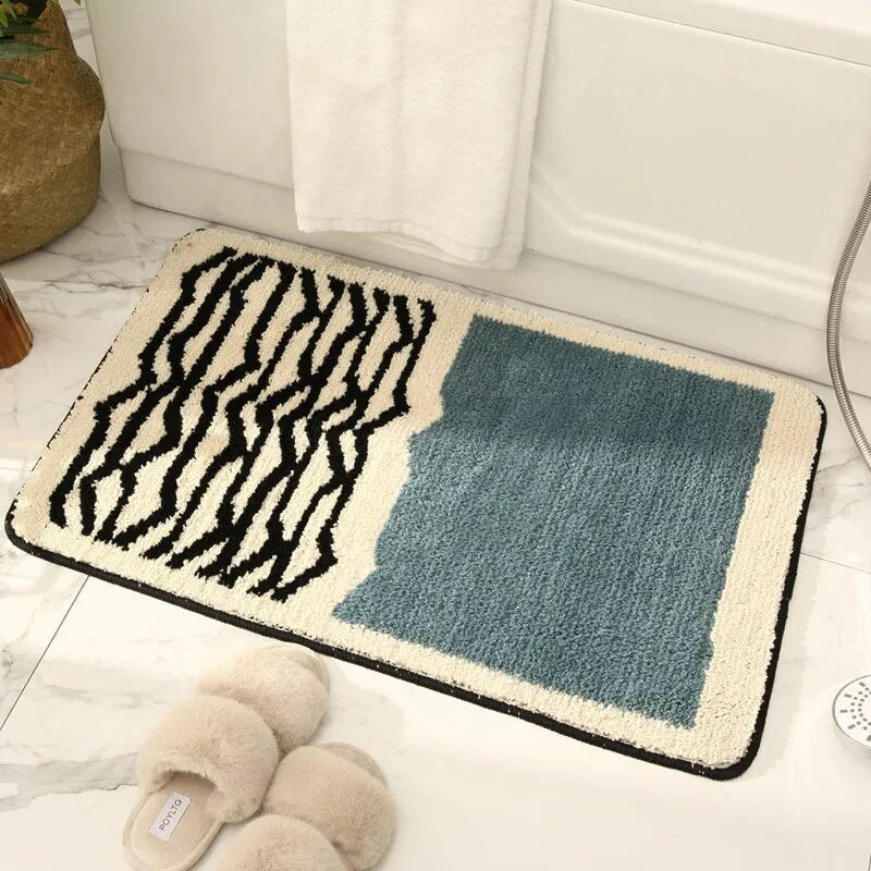 Scandinavian abstract pattern non-slip bath mat by BROKLEN – view 2