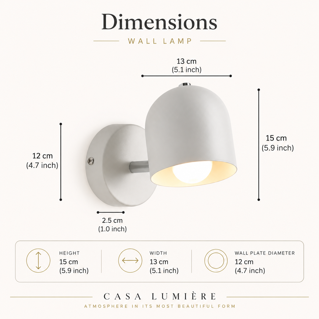 Minimalist Round Shade Wall Light – Bedside Wall Lamp