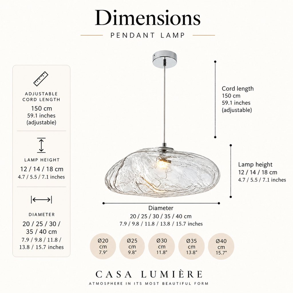 Glass cloud pendant light in ash, amber and clear glass by BROKLEN – view 10