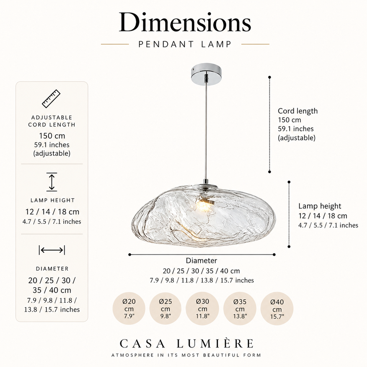 Glass cloud pendant light in ash, amber and clear glass by BROKLEN – view 10