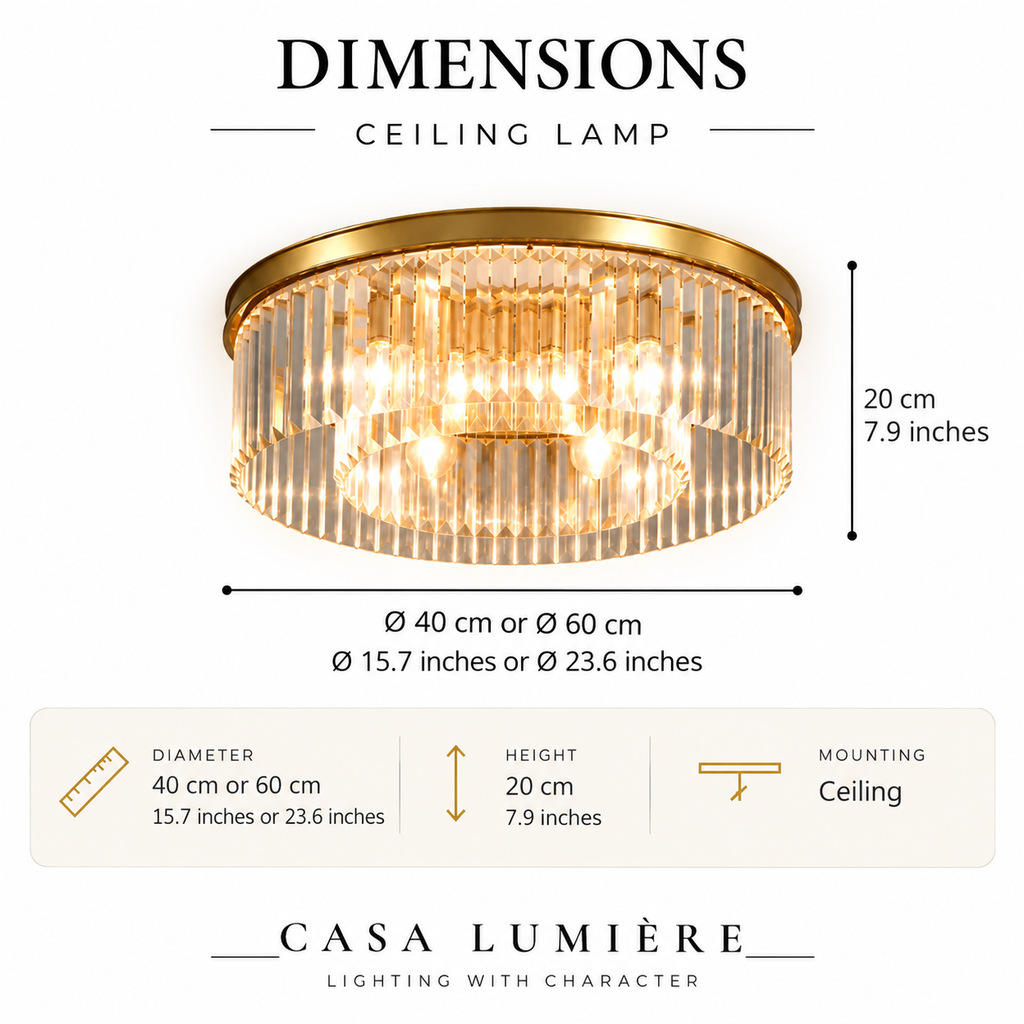 Flush mount crystal chandelier low ceiling – view 9