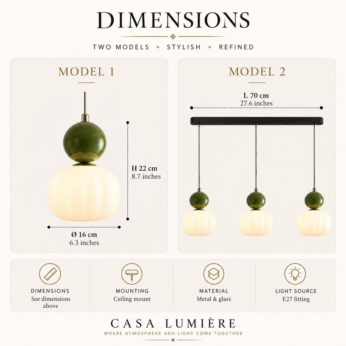 Japandi Decorative Globe Pendant Light – Modern Dining Pendant
