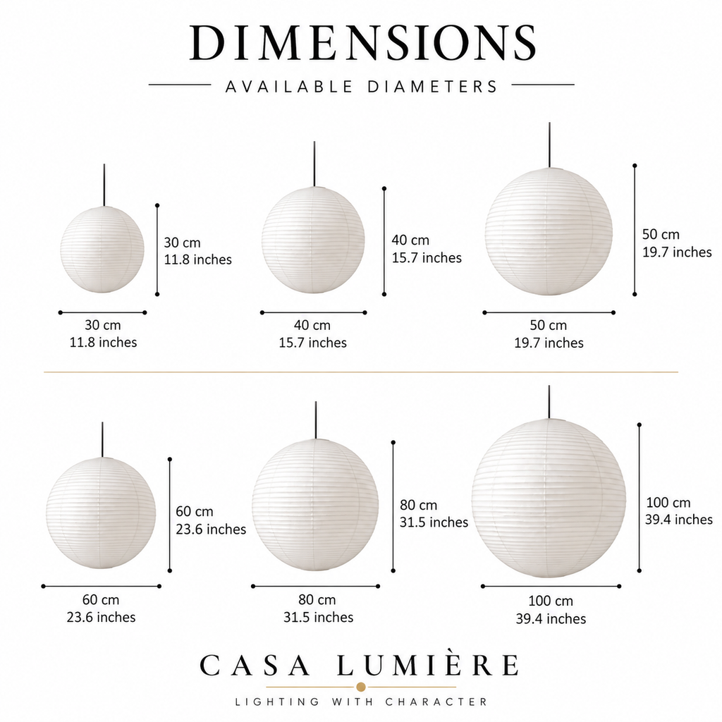 Handmade rice paper lantern ceiling light – view 8