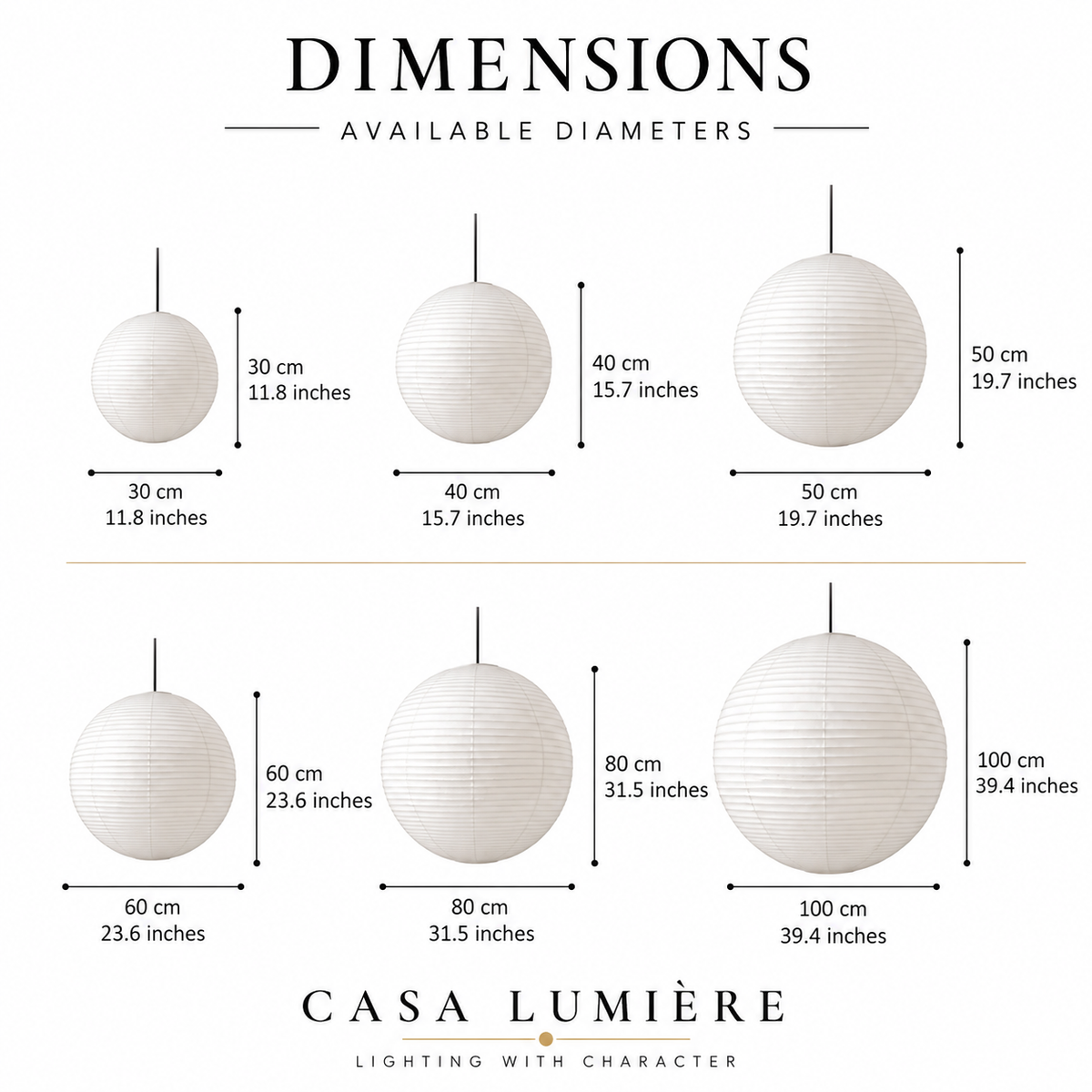Handmade rice paper lantern ceiling light – view 8