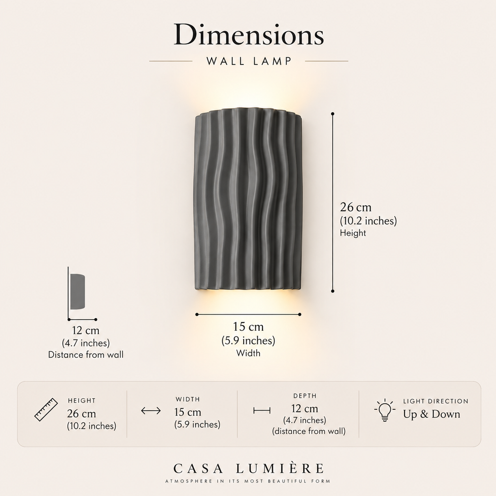 Japandi resin wall light with organic lines by BROKLEN – view 13