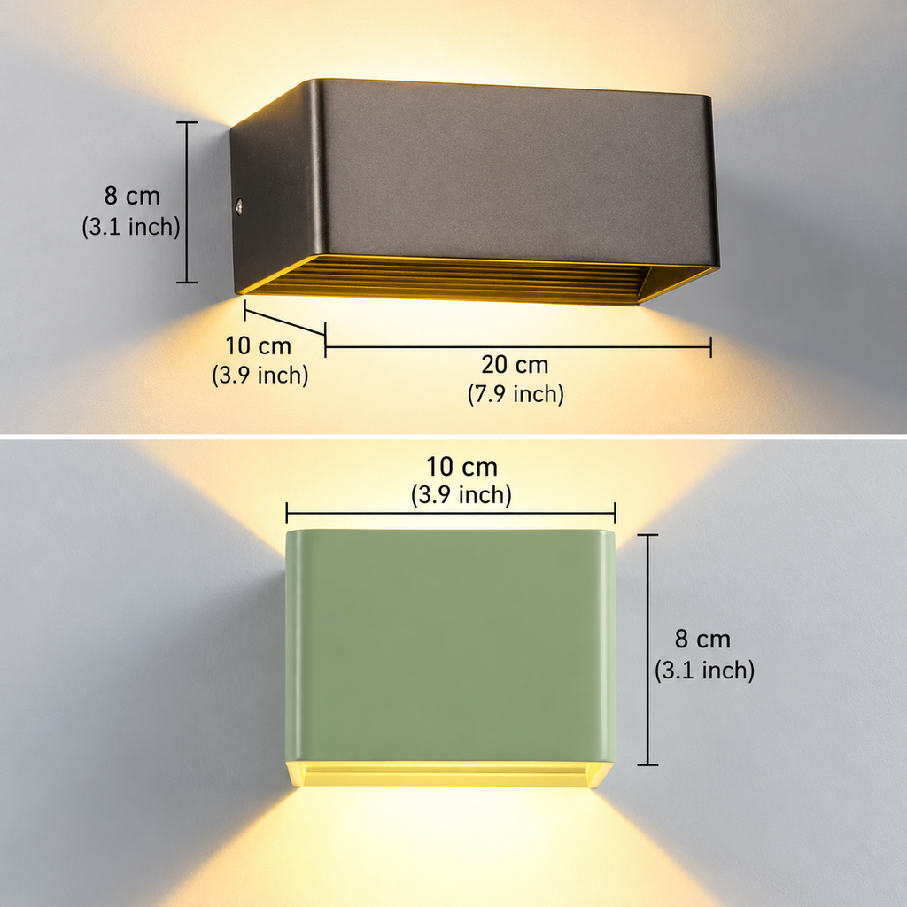 Modern cube up and down LED wall light by BROKLEN – view 7