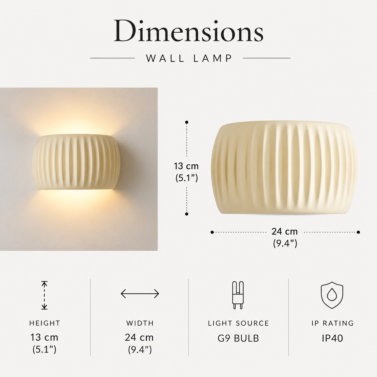 Art Deco Resin Wall Light – Sculptural Wall Sconce