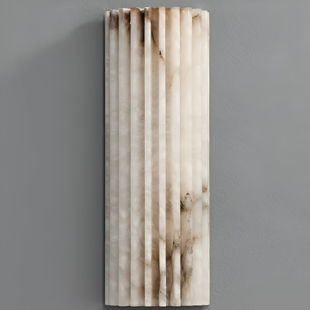 Ribbed alabaster wall light – natural stone wall sconce by BROKLEN – view 5