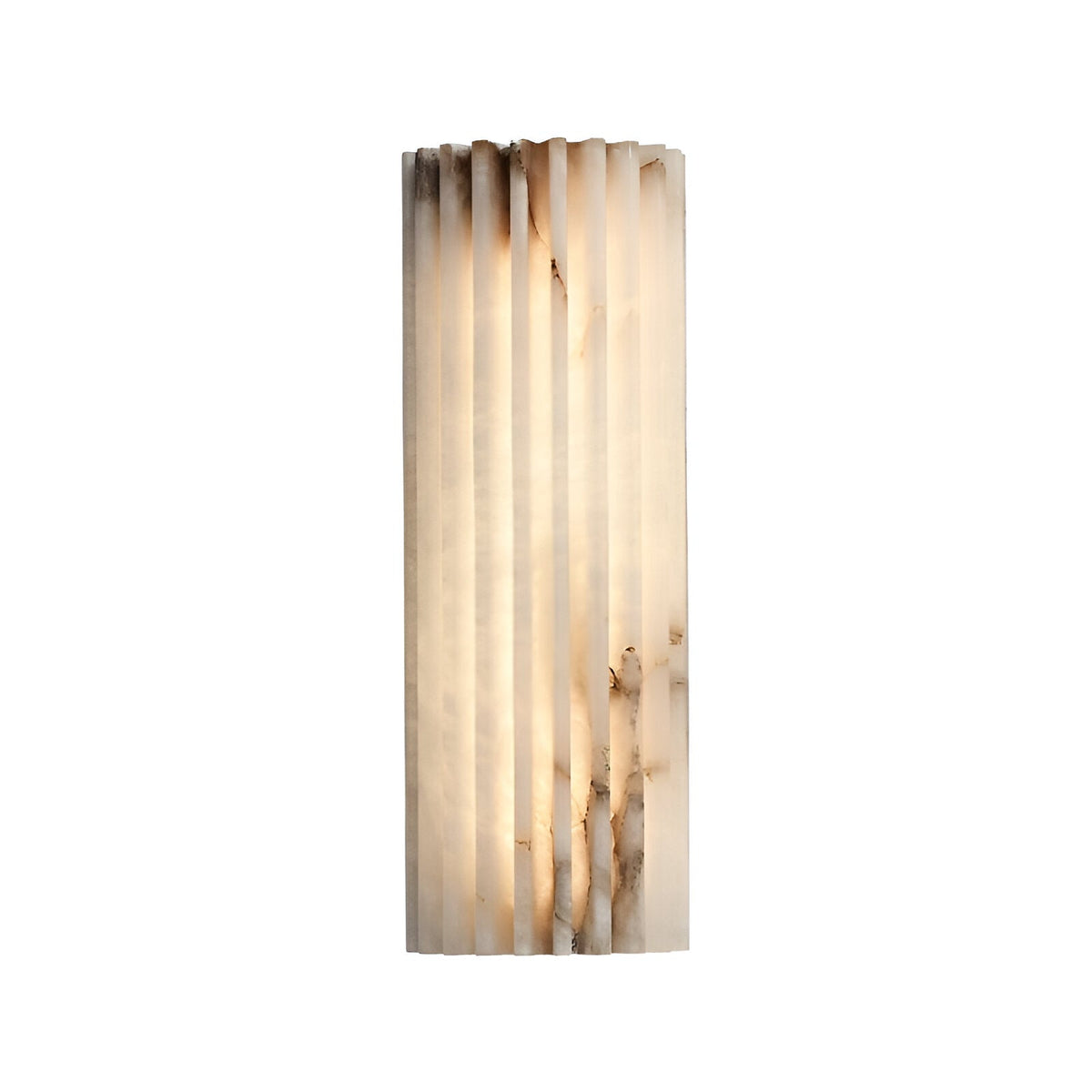 Ribbed alabaster wall light – natural stone wall sconce by BROKLEN