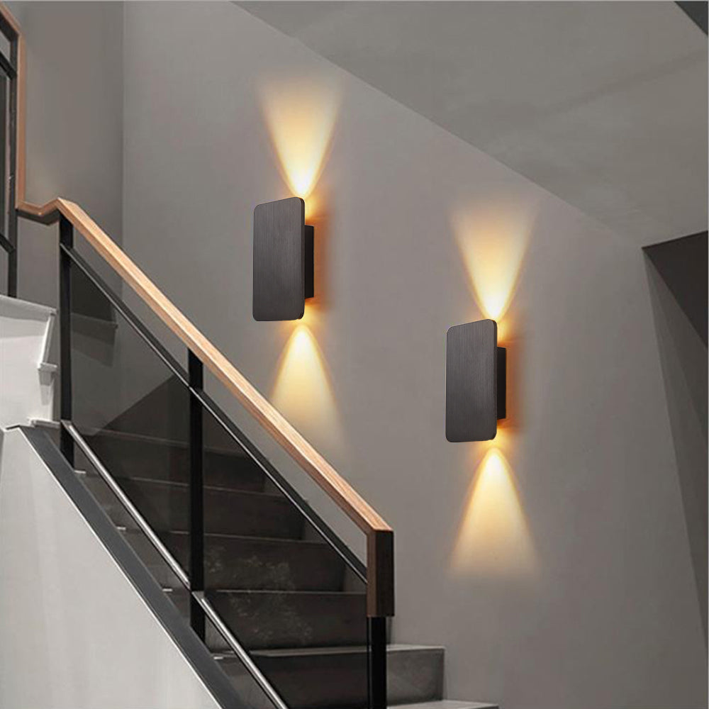 Modern rectangular up and down indoor LED wall sconce by BROKLEN – view 6