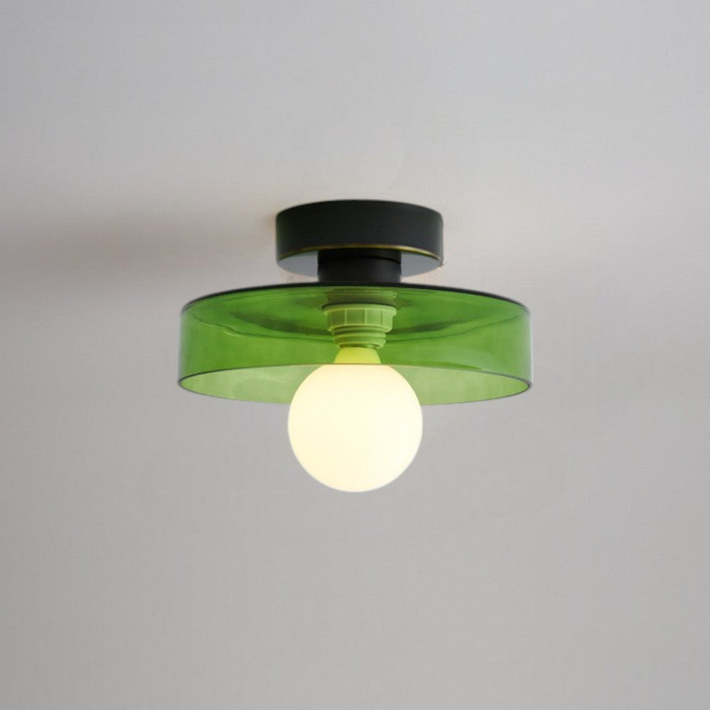 Bauhaus ceiling light with layered glass shade and globe by BROKLEN – view 7